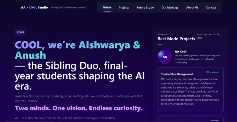 AA Cool Portfolio – screenshot 1