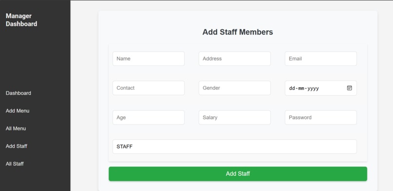 Restaurant managment system – screenshot 3