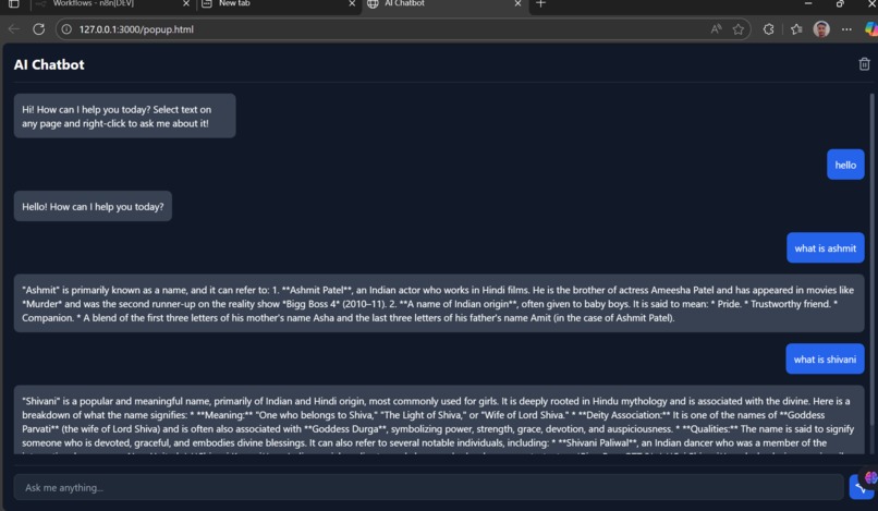 Chrome extension build by AI – screenshot 1