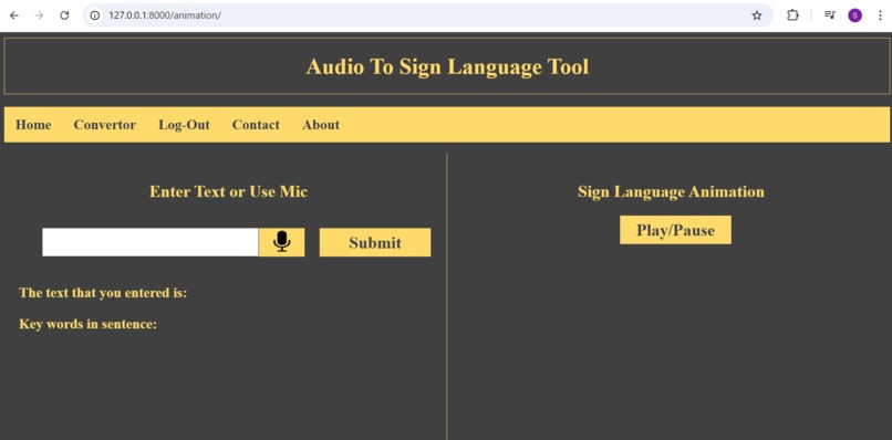 Audio-Speech-To-Sign-Language-Converter – screenshot 2