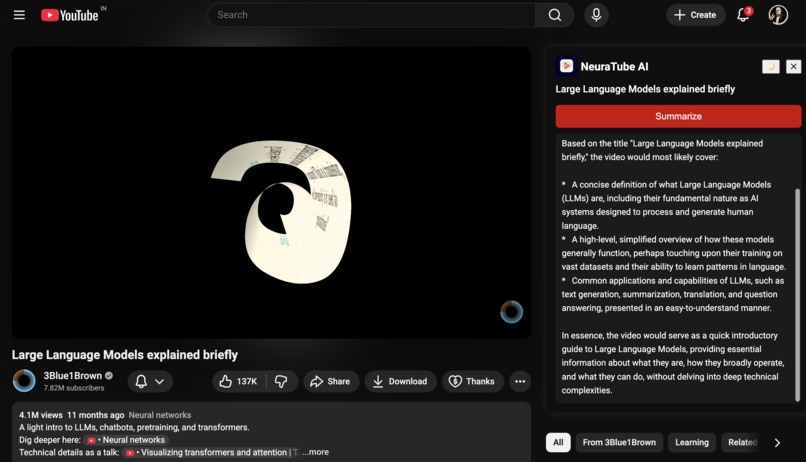 NeuraTube – AI Video Summarizer – screenshot 2