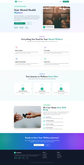 MoodMesh – AI Therapist & Fitness Coach – screenshot 1