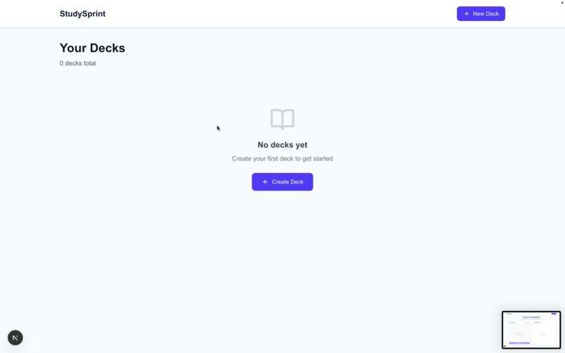 StudySprint – screenshot 2