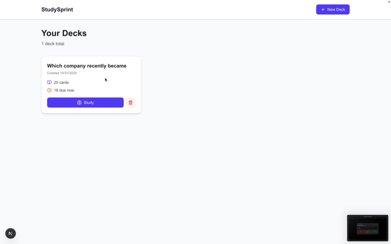StudySprint – screenshot 3
