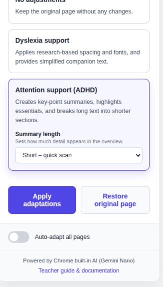 EduAdapt – screenshot 1