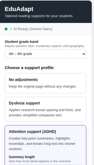 EduAdapt – screenshot 2