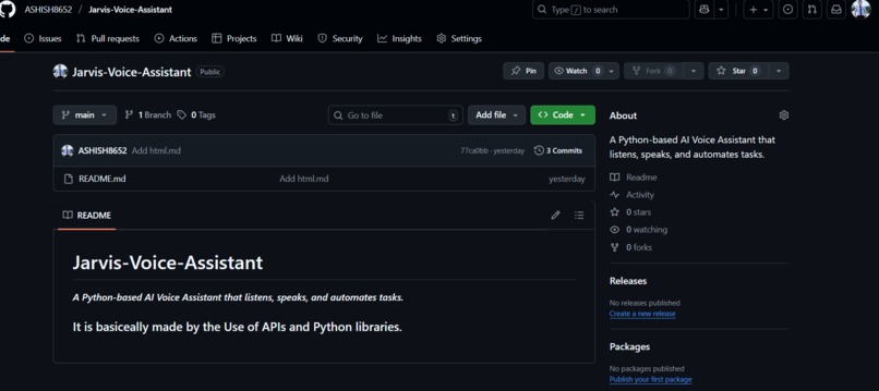 Jarvis – Your AI-Powered Voice Assistant – screenshot 1
