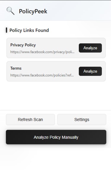PolicyPeek – screenshot 2