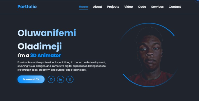 Portfolio – screenshot 1