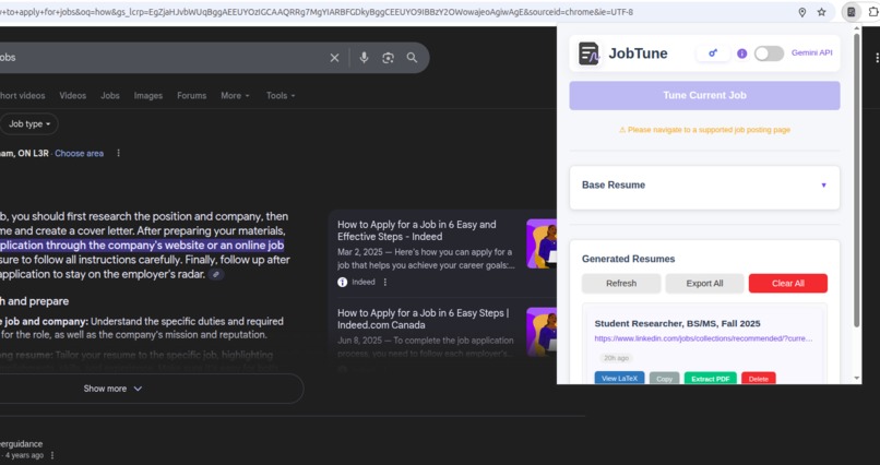 JobTune – screenshot 3