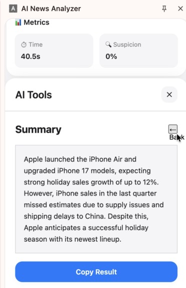 AI News Analyzer – screenshot 3
