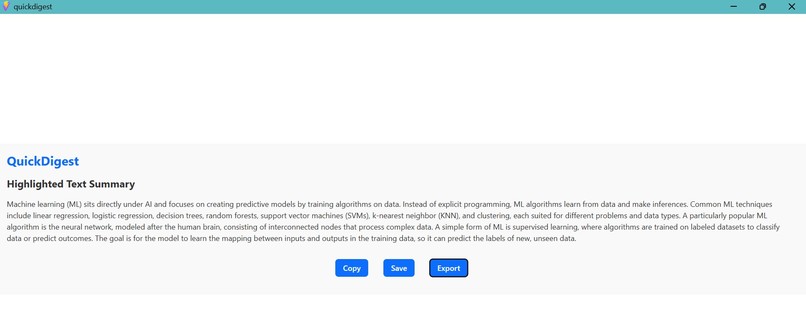 QuickDigest – screenshot 1