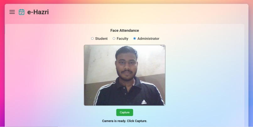 attendence system – screenshot 1