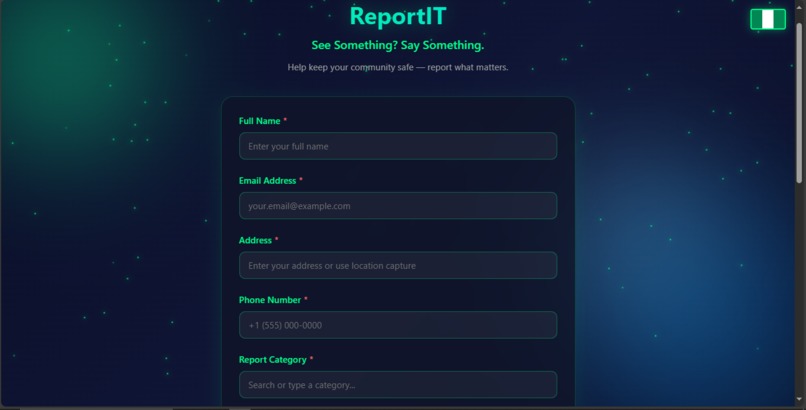 ReportIT – screenshot 1