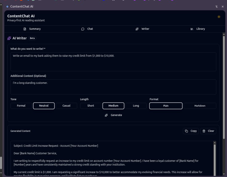 ContentChat AI – screenshot 2