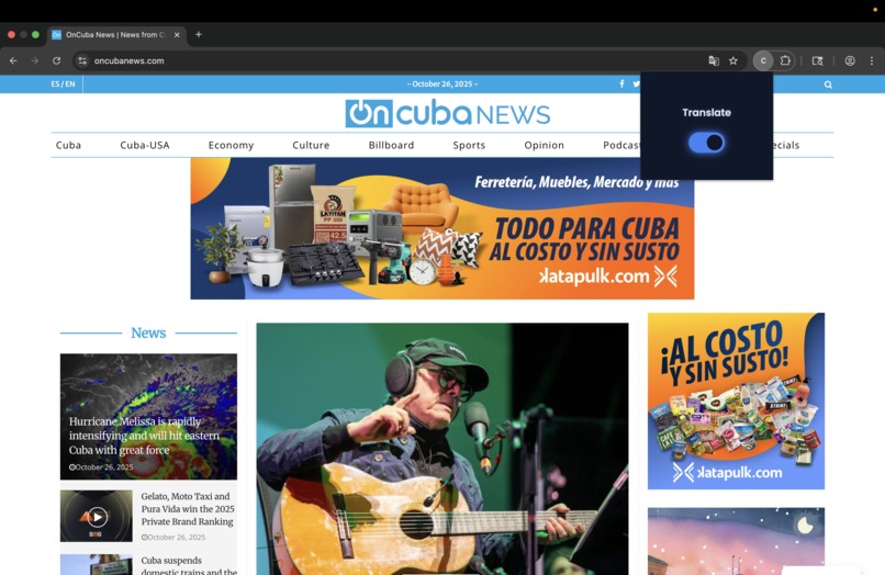 Chrome Translator Extension – screenshot 1