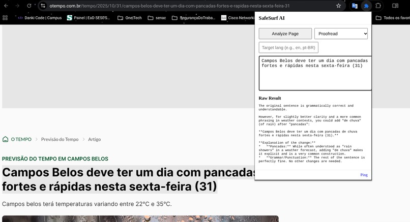 SafeSurf AI — Chrome Extension (Gemini Nano) – screenshot 2