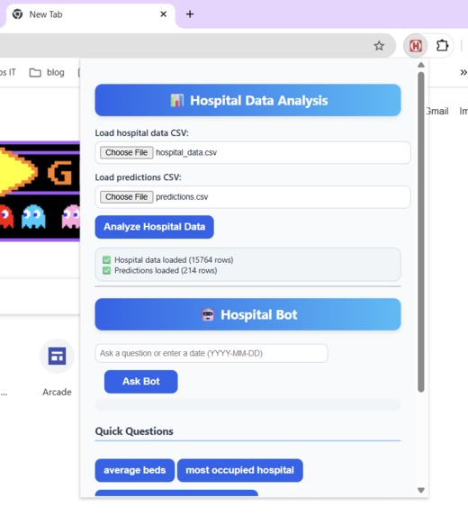 Hospital Bed Prediction ChromeAI Bot – screenshot 3