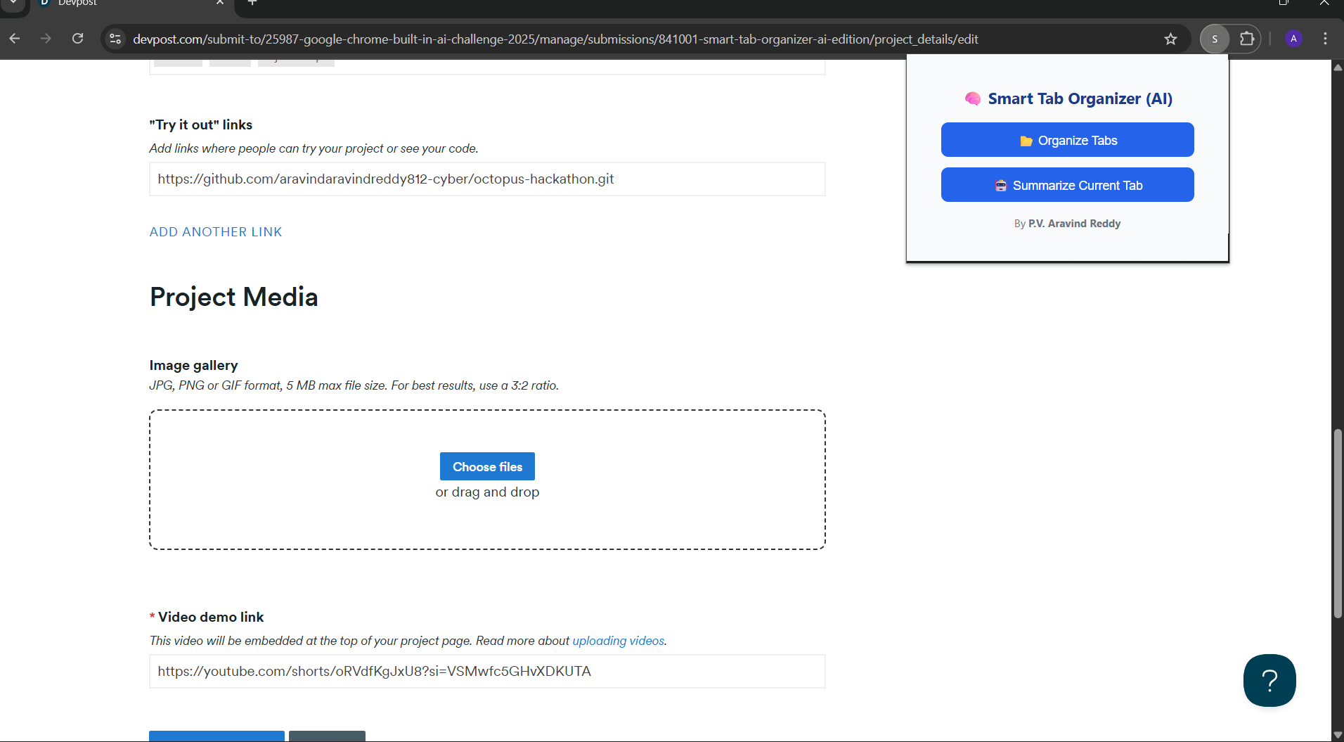 Smart Tab Organizer (AI Edition) | Devpost
