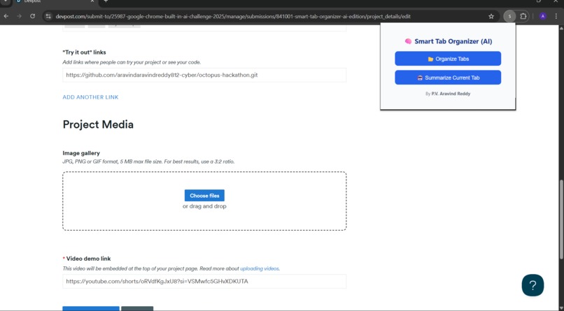 Smart Tab Organizer (AI Edition) | Devpost
