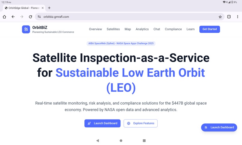 OrbitBiZ: Pioneering Sustainable LEO Commerce – screenshot 1