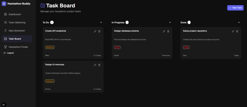 Hackathon Buddy – screenshot 2