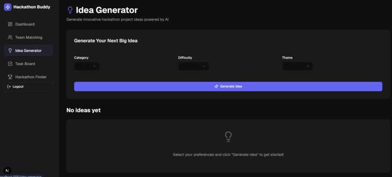 Hackathon Buddy – screenshot 3