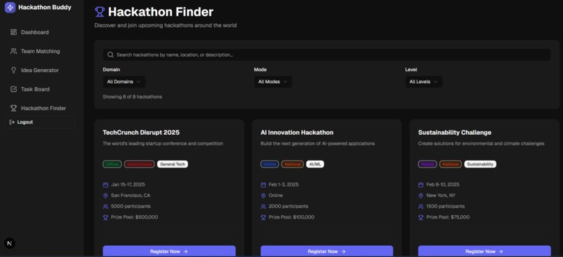 Hackathon Buddy – screenshot 6