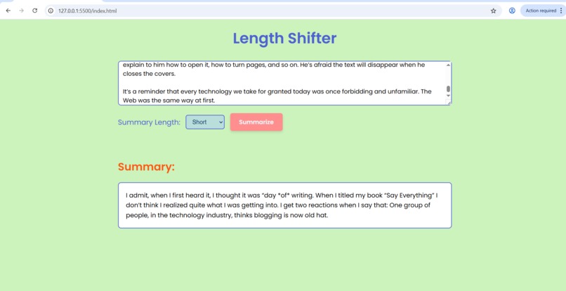 Length shifter – screenshot 3
