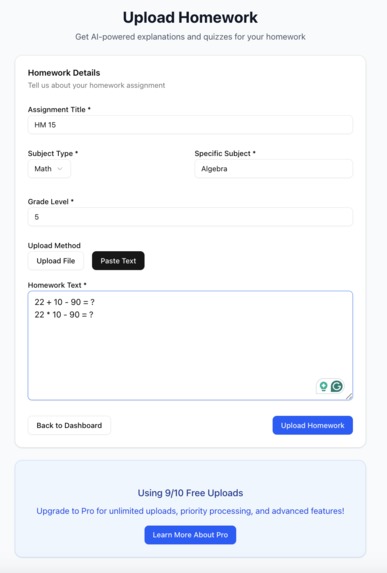 AI Homework Coach for Parents – screenshot 1