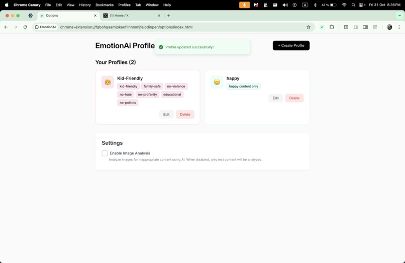 emotionAI – screenshot 2