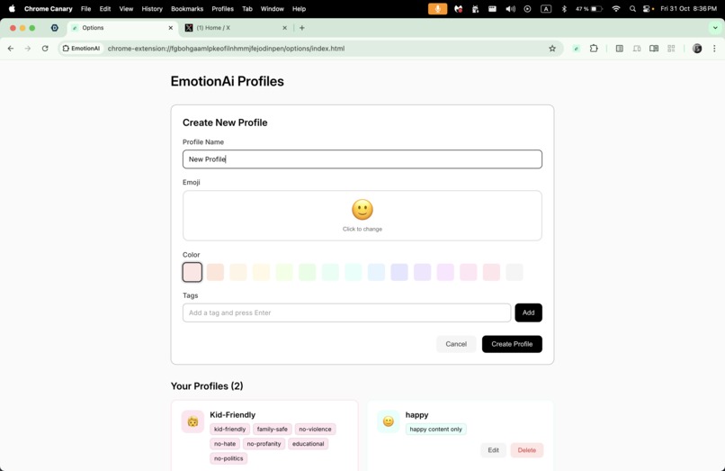 emotionAI – screenshot 1