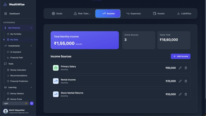 Wealth Wise - AI-powered Personal Finance Advisor – screenshot 4