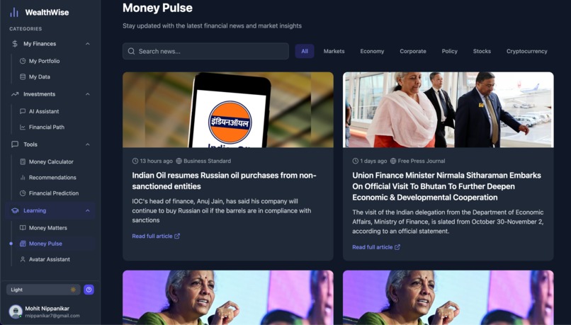 Wealth Wise - AI-powered Personal Finance Advisor – screenshot 9