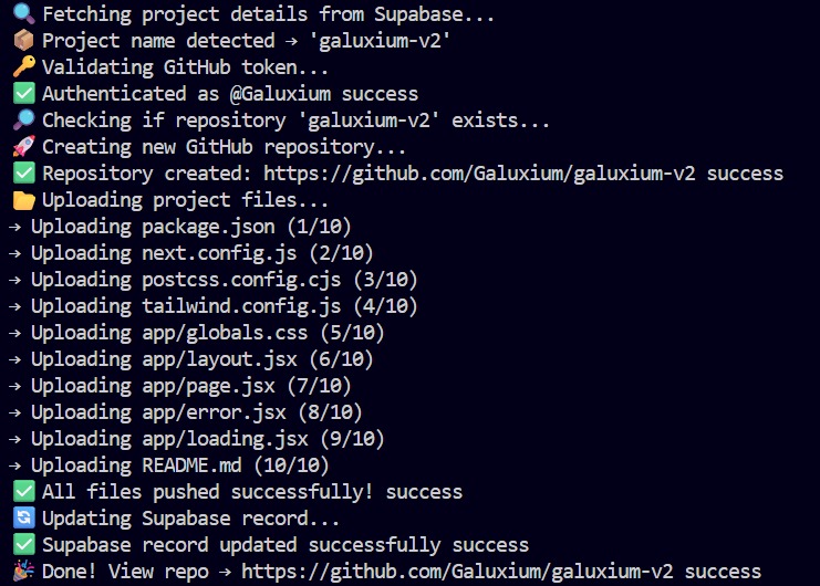 Galuxium — The AI That Builds Startups Autonomously – screenshot 8