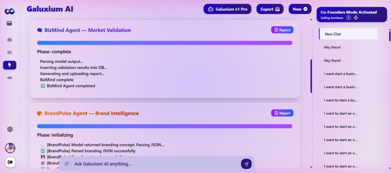 Galuxium — The AI That Builds Startups Autonomously – screenshot 50