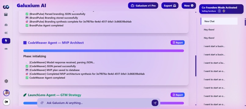 Galuxium — The AI That Builds Startups Autonomously – screenshot 47