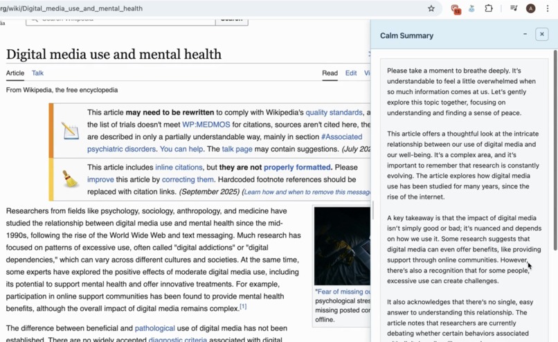 Mindful Web - Stay calm and on track – screenshot 4