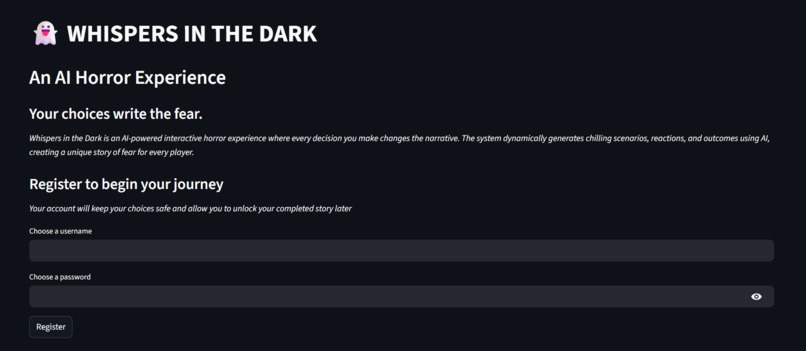 Whispers in the Dark — An AI Horror Experience – screenshot 1