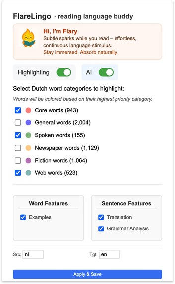 FlareLingo · reading language buddy – screenshot 2