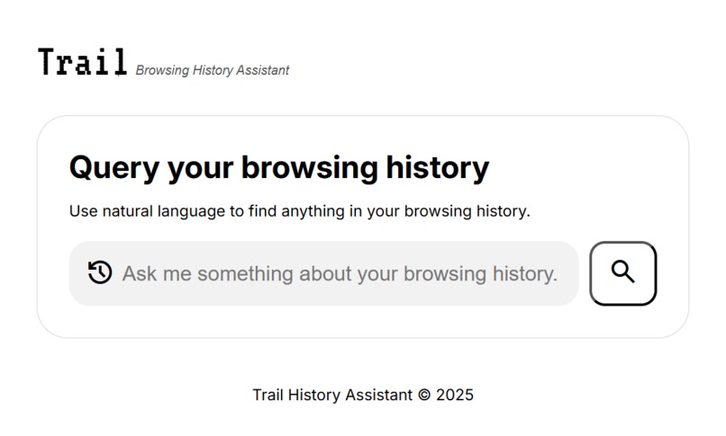 Trail Browsing History Assistant – screenshot 1