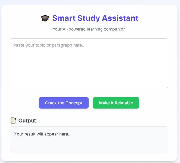 Smart Study Assistant – screenshot 1