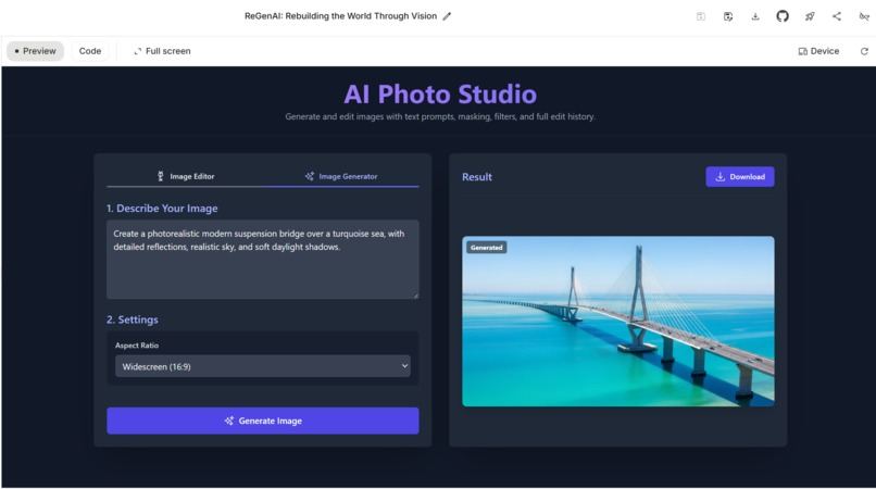 ReGenAI: Rebuilding the World Through Vision – screenshot 4