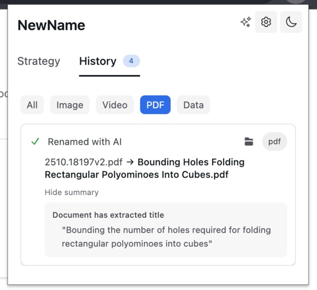 NewName – screenshot 3