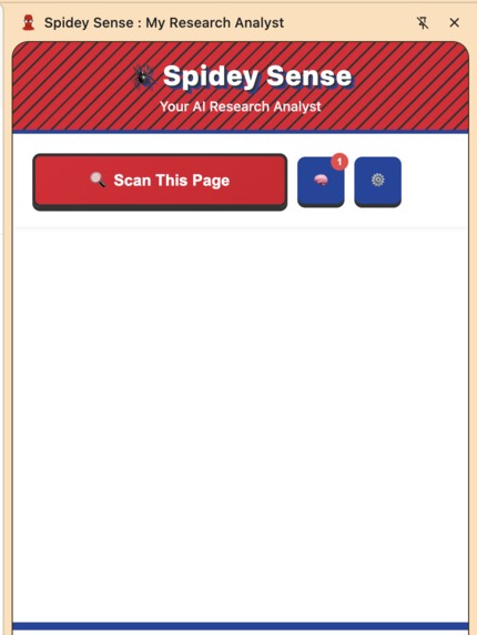 Spidey Sense : My Research Analyst  – screenshot 1