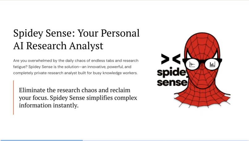 Spidey Sense : My Research Analyst  – screenshot 15