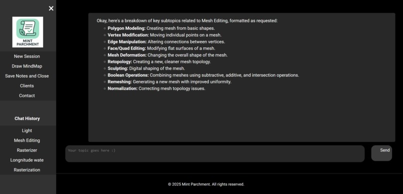 Mint Parchment - Prototyped AI Quick Review Assistant – screenshot 2
