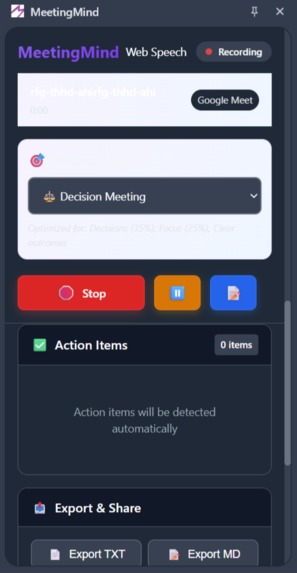 MeetingMind – screenshot 1