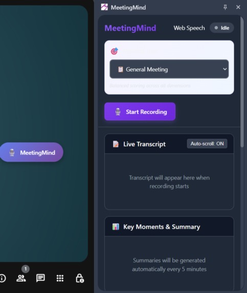MeetingMind – screenshot 2