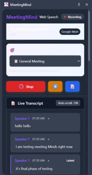 MeetingMind – screenshot 3